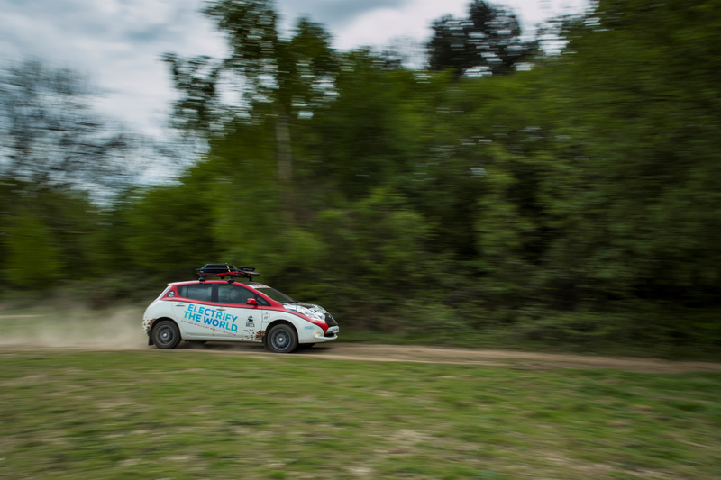 Illustration for article titled Some Crazy Bastards Are Taking A Nissan Leaf On A 10,000-Mile Rally